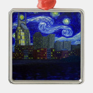 Gifts: "Nashville Starry Night" by Jack Lepper Metal Ornament