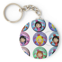 Gifts of I am Very Flamenco Multicoloured… Basic Round Button Keychain
