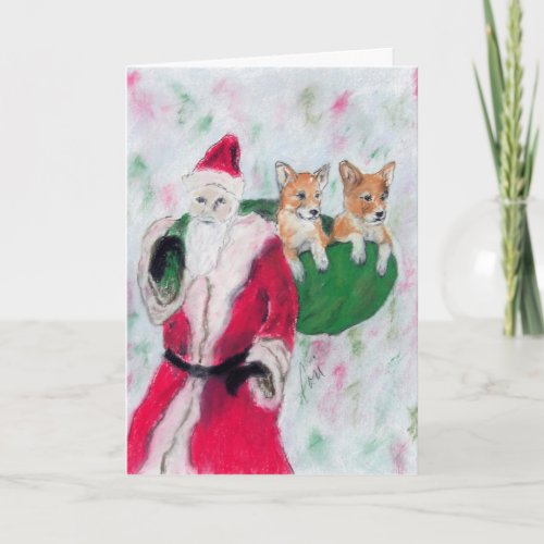 Gifts Of Joy Corgi Holiday Christmas Card Puppy Do