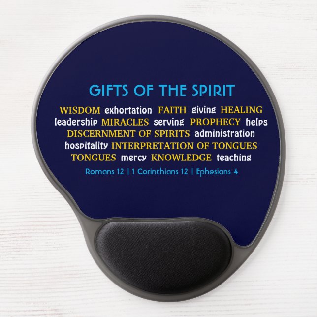 GIFTS OF SPIRIT | Inspirational Blue | Christian Gel Mouse Pad (Front)