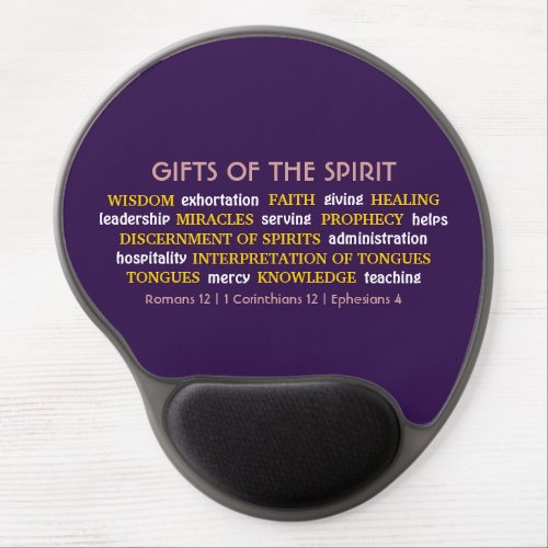 GIFTS OF SPIRIT Purple  Inspirational  Christian Gel Mouse Pad