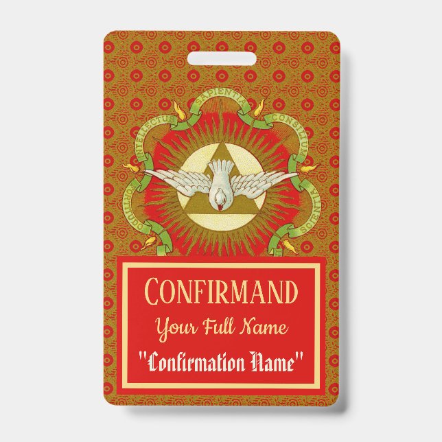 Gifts of the Holy Spirit (BK 026) - Confirmand Badge (Front)