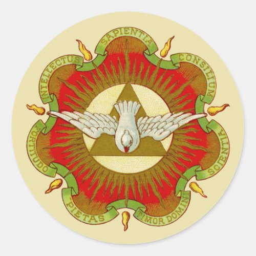 Gifts of the Holy Spirit BK 026 Style 2b Classic Round Sticker