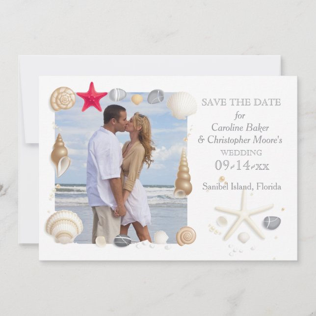 Gifts of the Sea Photo Save the Date Announcement (Front)