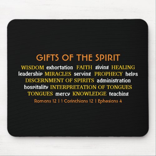 GIFTS OF THE SPIRIT  Inspirational  Christian Mouse Pad