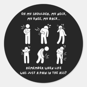 Gifts Old People 50th 60th 70th Birthday Classic Round Sticker