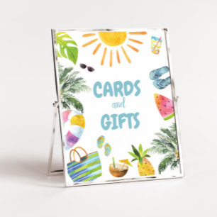 Gifts Pool Party Birthday Sign