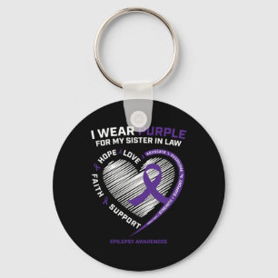 Gifts Products Women Purple Sister In Law Epilepsy Keychain