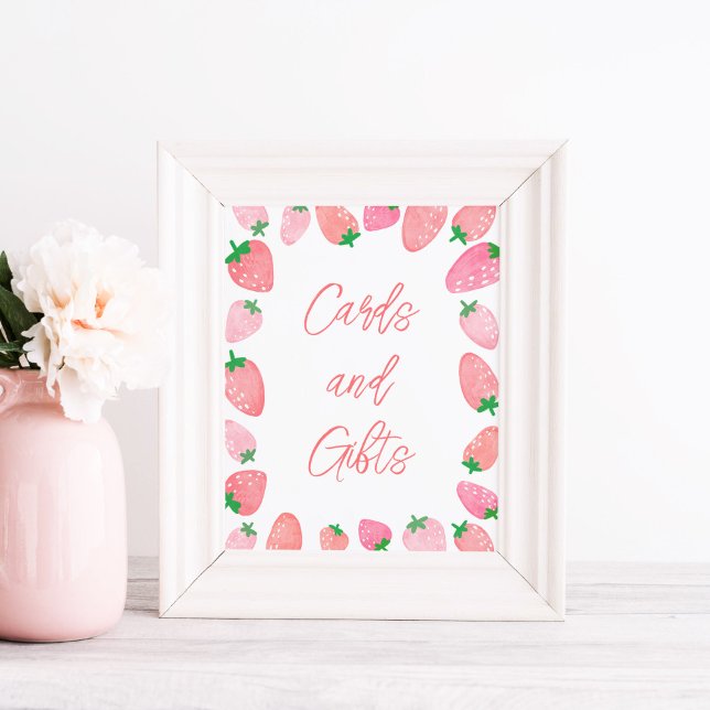 Gifts Strawberry Baby Shower  Poster (Creator Uploaded)