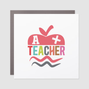 Gifts Teacher A Plus Teacher Car Magnet