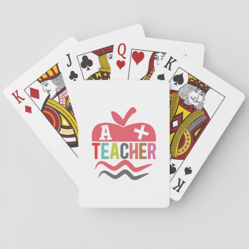 Gifts Teacher  A Plus Teacher Playing Cards