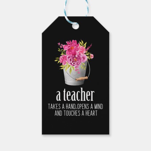 Gifts Teacher  A Teacher Takes A Hand Gift Tags