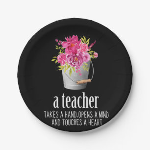 Gifts Teacher   A Teacher Takes A Hand Paper Plates