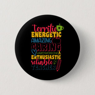 Gifts Teacher   Amazing Caring Teacher Button