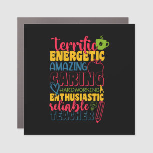 Gifts Teacher Amazing Caring Teacher Car Magnet