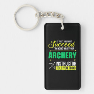 Gifts Teacher Archery Instructor Coach Keychain