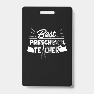 Gifts Teacher Best Preschool Teacher Badge