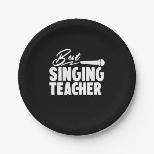 Gifts Teacher   Best Singing Teacher Paper Plates