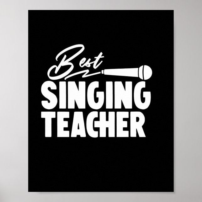 Gifts Teacher | Best Singing Teacher Poster (Front)