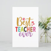 Gifts Teacher | Best Teacher Ever (Standing Front)
