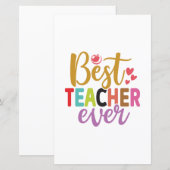 Gifts Teacher | Best Teacher Ever (Front/Back)