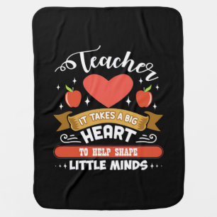 Gifts Teacher Big Heart Teacher Baby Blanket