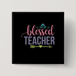 Gifts Teacher Blessed Teacher Button