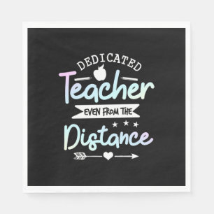 Gifts Teacher   Dedicated Teacher Distance Napkins
