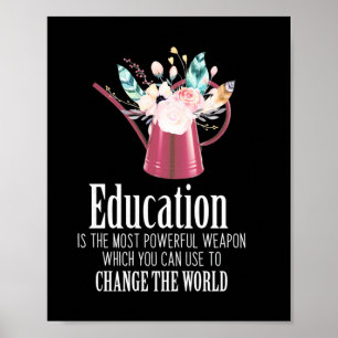 Gifts Teacher Education Change The World Poster