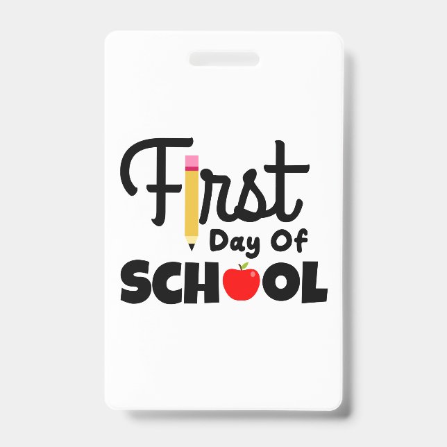 Gifts Teacher | First Day Of School Badge (Front)