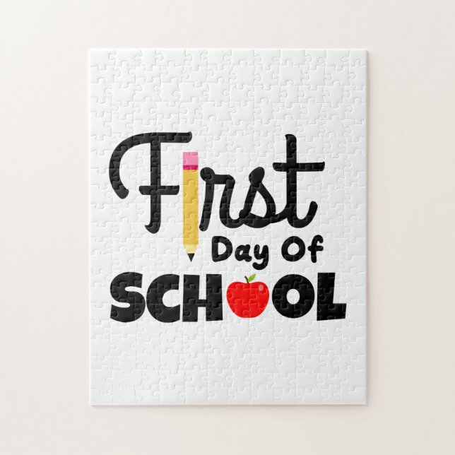Gifts Teacher | First Day Of School Jigsaw Puzzle (Vertical)