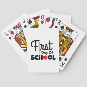 Gifts Teacher First Day Of School Poker Cards