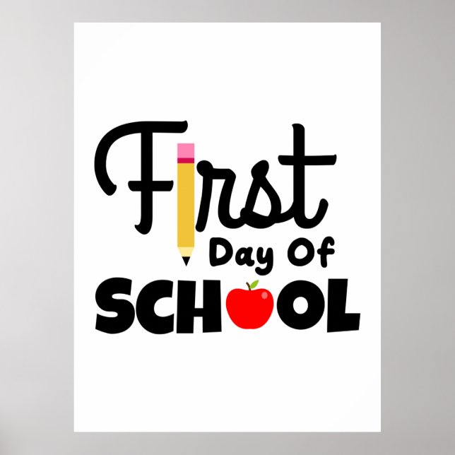 Gifts Teacher | First Day Of School Poster (Front)