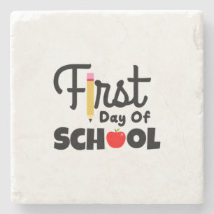 Gifts Teacher   First Day Of School Stone Coaster