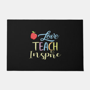 Gifts Teacher   Love Teach Inspire Doormat