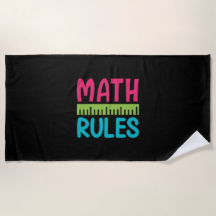 Gifts Teacher Math Rules Beach Towel