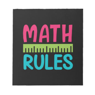Gifts Teacher Math Rules Notepad