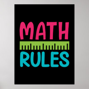 Gifts Teacher   Math Rules Poster