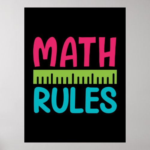Gifts Teacher  Math Rules Poster