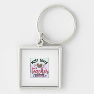 Gifts Teacher Most Loved Teachers Keychain