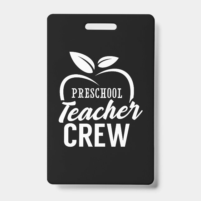 Gifts Teacher | Preschool Teacher Crew Badge (Front)