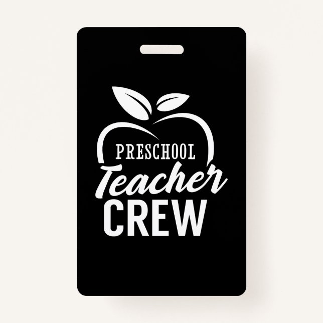 Gifts Teacher | Preschool Teacher Crew Badge (Front)
