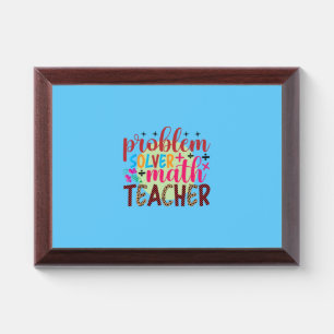 Gifts Teacher Problem Solver Math Teacher Award Plaque