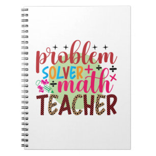 Gifts Teacher Problem Solver Math Teacher Notebook