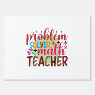 Gifts Teacher   Problem Solver Math Teacher Sign