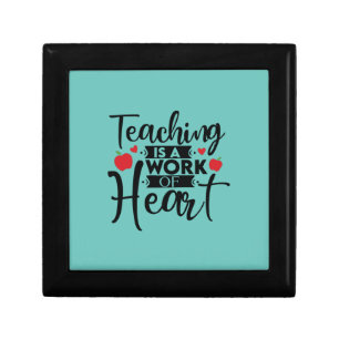 Gifts Teacher Teaching Is A Work Of Heart Gift Box