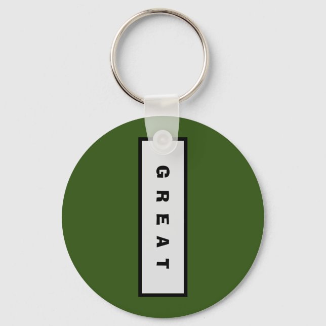 Gifts: Under 15$ Attractive Authority® GREAT Keychain (Front)