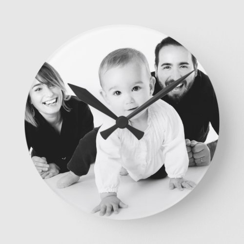 Gifts Under 50 for Him Personalized Photo Round Clock