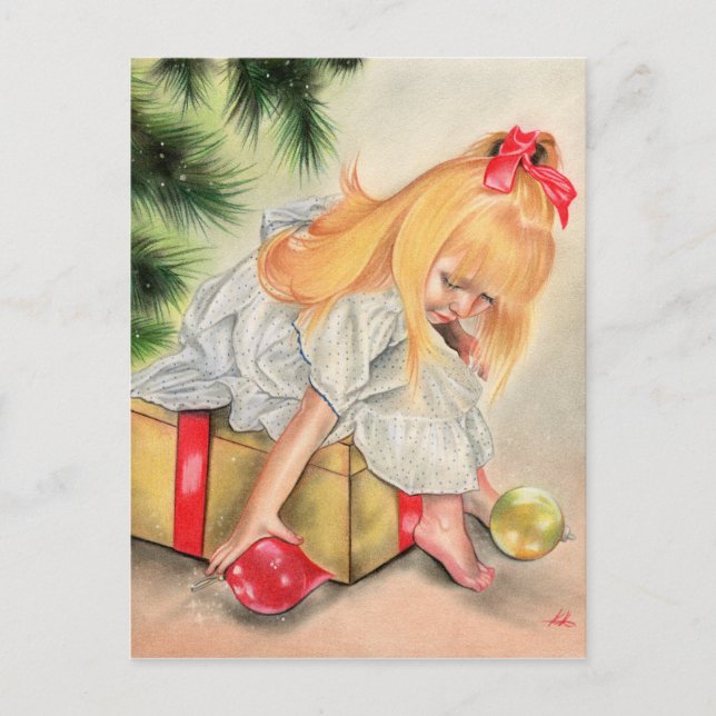 Gifts under the christmas tress postcard (Front)