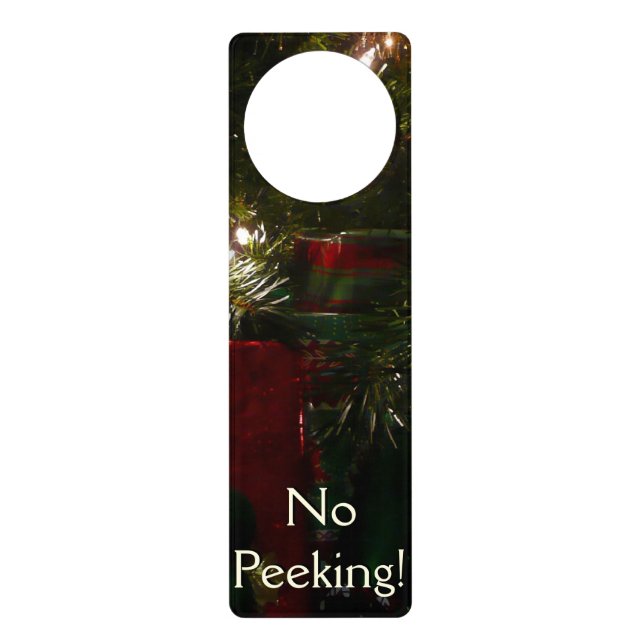 Gifts Under the Tree Christmas Holiday Door Hanger (Front)